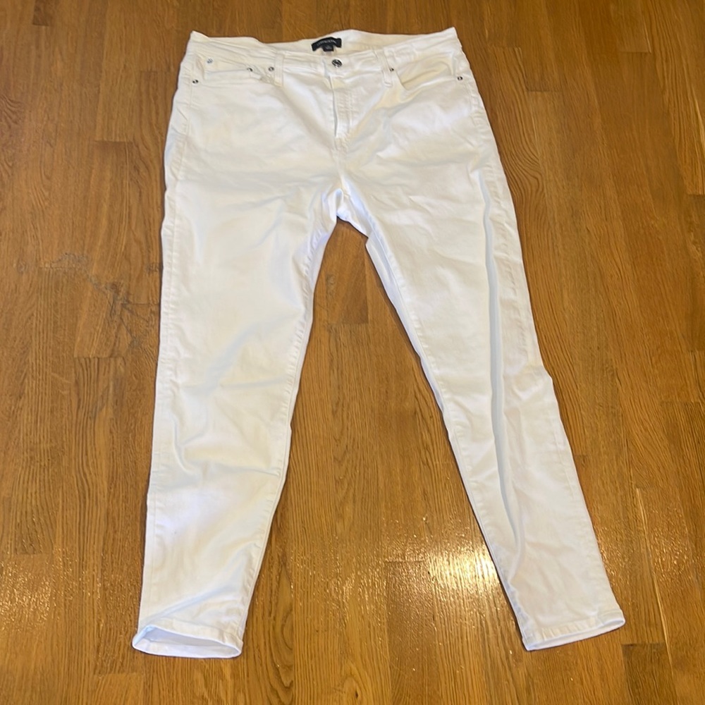 White J. Crew skinny jeans
